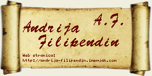 Andrija Filipendin vizit kartica